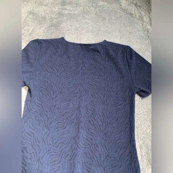 Babaton Navy Blue Textured Bodysuit medium - Image 12