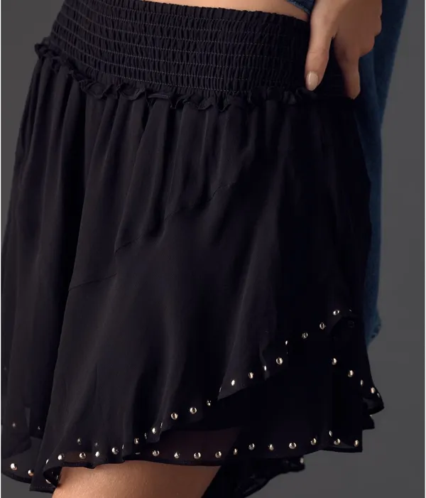 Anthropologie Studded Chiffon Skort - Image 6