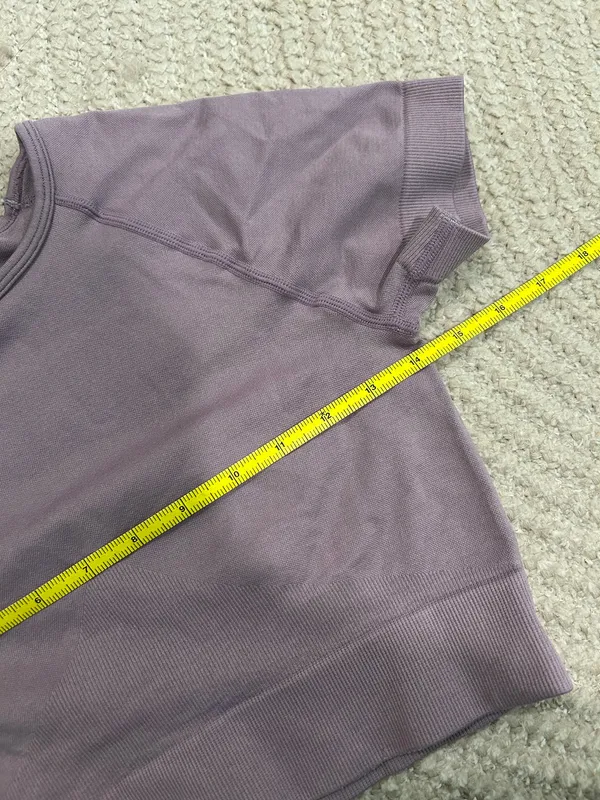 Athletic cropped tee Purple - Image 6