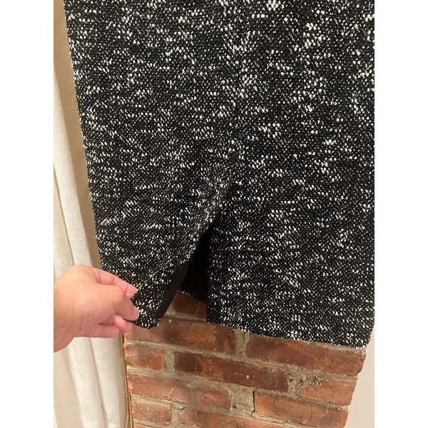 NWT Ann Taylor Marled Knit Pencil Skirt Black White Size 2 Work Office - Image 5