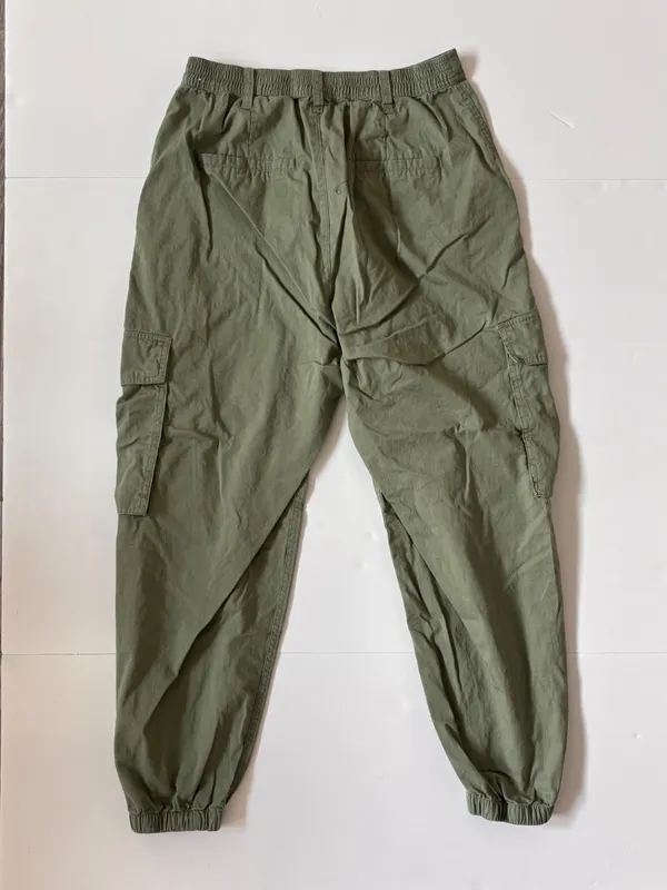 Abercrombie & Fitch Cargo Jogger Pants M Sage Green Y2K Utility - Image 9
