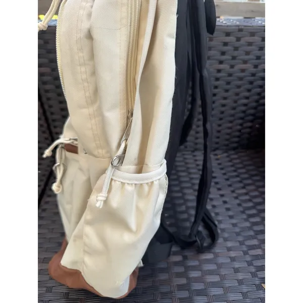 JanSport Beige/Brown Solid Backpack Zip Closure Outer & Bottle Pockets - Image 3