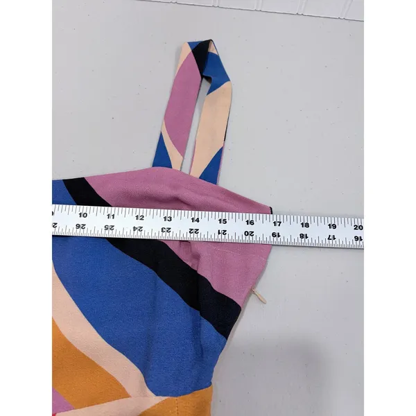 Farm Rio Graphic Heart Slip Midi Dress Colorblock‎ Multicolor XS - Image 10