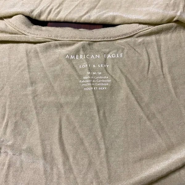 American Eagle Yellow Women's Top size M - Image 4