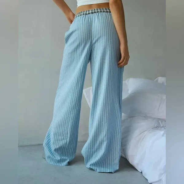 Urban Outfitters Out From Under Blue Striped‎ Plaid Avril PJ Boxer Pants - Image 4
