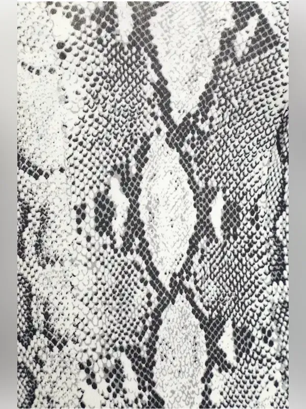 LULUS Women’s Wildlife Black and White Snake Print One Piece Bodysuit Size XS - Image 8