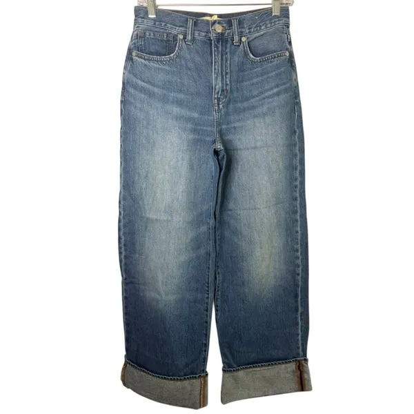 Madewell Superwide-Leg Jeans in Fannin Wash in fannin wash sz. 25 - Image 2