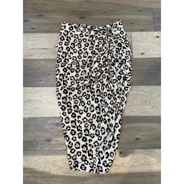 Sanctuary NWT Size S Animal Print Asymmetrical High Low Maxi Skirt - Image 5