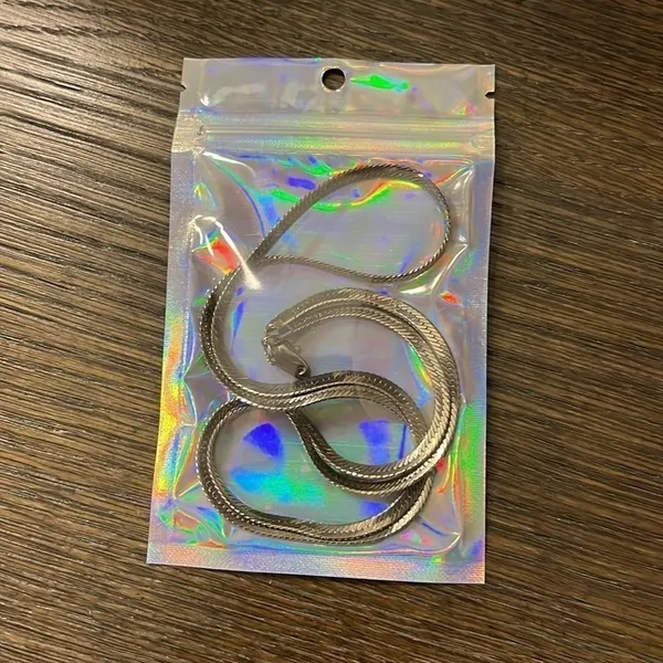 Claire’s silver tone smooth snake chain necklace 14” wearable length - Image 5