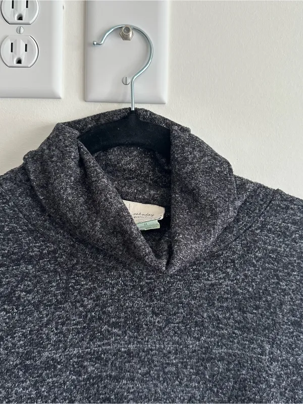 Anthropologie Saturday Sunday Charcoal Turtleneck Sweater - Image 3