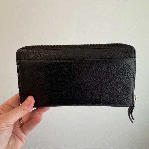 Kate Spade Large Black‎ Pebbled Leather Continental Sienne Logo Wallet - Image 2