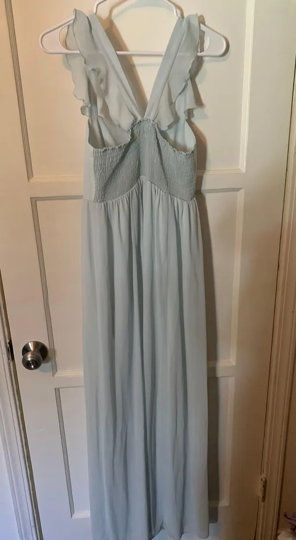 Show Me Your Mumu June Maxi Chiffon Bridesmaid Dress, Color: Icy Blue - Image 5