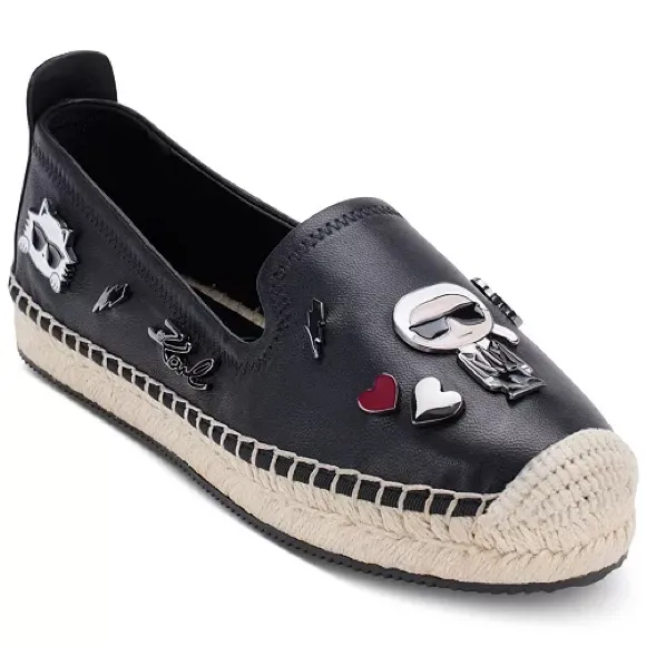 Karl Lagerfeld Paris Women's Michaela Embellished Slip-On Espadrille Flats 7.5 - Image 13