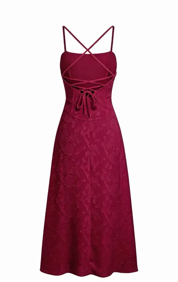 Cider Maxi Dress Wine Red - Image 2
