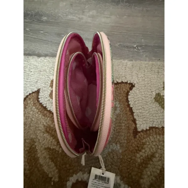 New Y2K Oilily Cosmetic Organizer Toiletry Bag 2 Sizes Pink paisley floral - Image 7