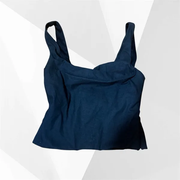 Zara Black Draped Tank Top - Image 2