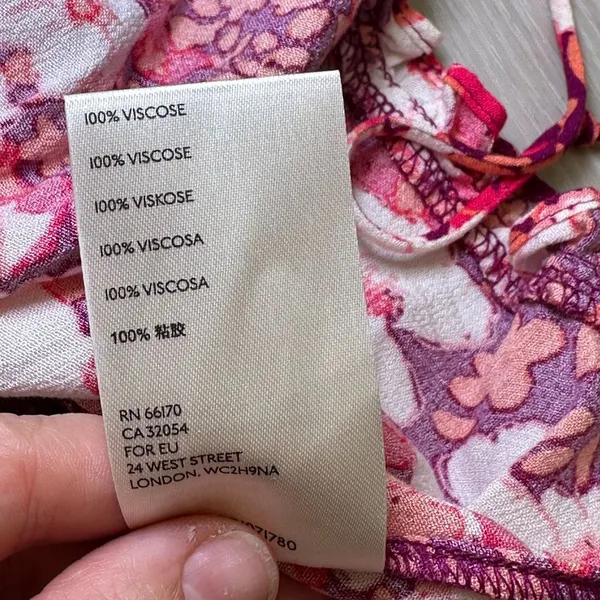 Free People Sweet‎ Memories blouse fruit punch combo boho floral ruffle size s - Image 10
