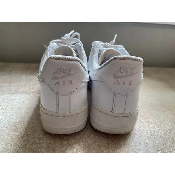 Nike Air Force 1 Low White Leather Sneakers Classic 90s 2000s Streetwear 7.5 Y2K - Image 4