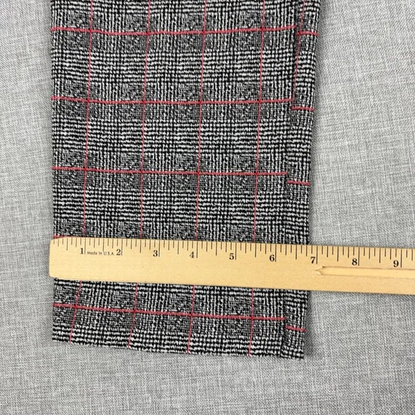 New Directions Pants Womens 12 Black Plaid Ponte Dress Pull On Elastic Stretch - Image 5