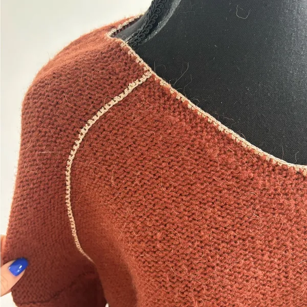 Anthropologie Wool Blend Sweater small‎ cottagecore winter layered holiday - Image 2