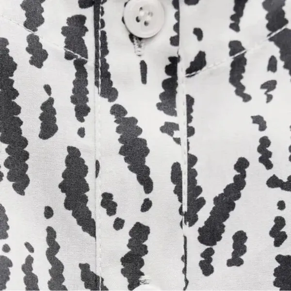 Zara White and Black Patterned Mini Dress - Image 5