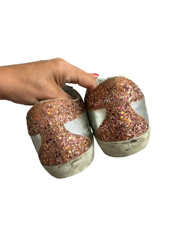 GOLDEN GOOSE Women’s Glitter Superstar Sneakers Size US 10 / 40 - Image 5