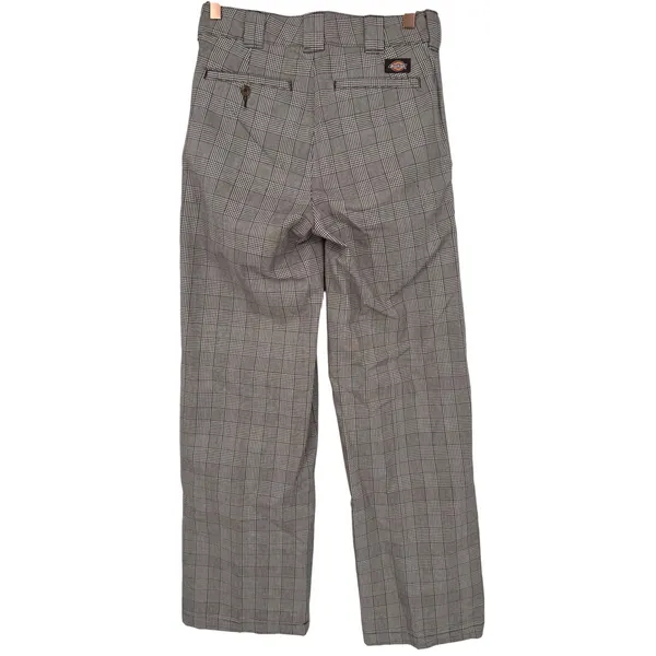 Dickies Womens Brown Glen Plaid Wide Leg Trouser Pants Size 0R Preppy Grunge - Image 6