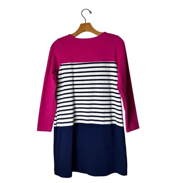 Tracy Negoshian Dress Women Small Pink Blue Striped‎ Bella Tunic Mini Nautical - Image 3