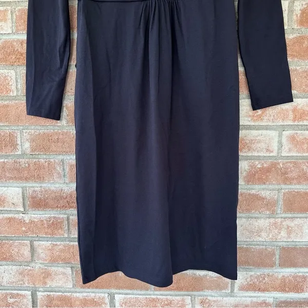 Boden Mabel Jersey Knit Dress Knee Length Women’s 6 Long Navy - Image 9
