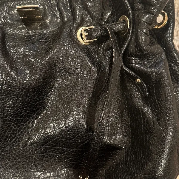 JIMMY CHOO BLACK SOFT LEATHER Luxury Old Money HANDBAG - Image 7
