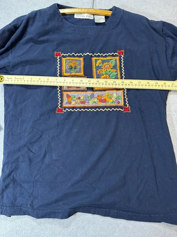 Victoria Jones Vintage Sunflower and Harvest Patchwork Embroidered - Image 5