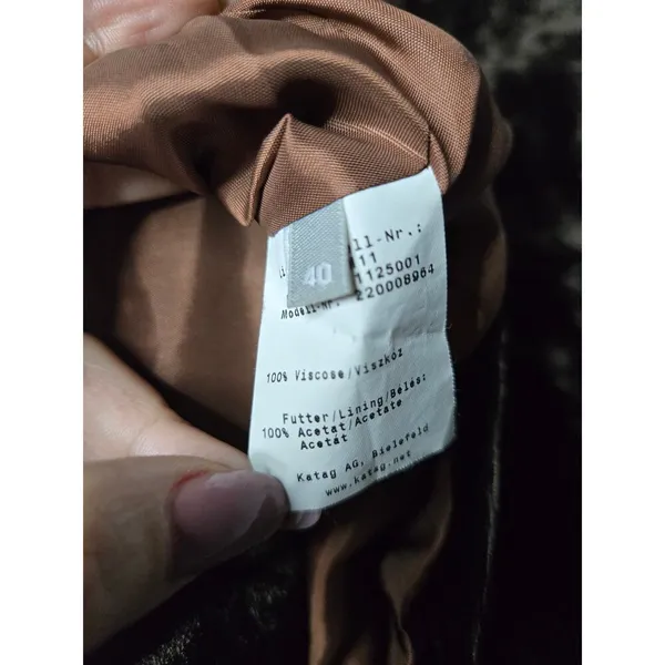 In Linea brown velvet blazer jacket shimmery holiday career office 40. - Image 7