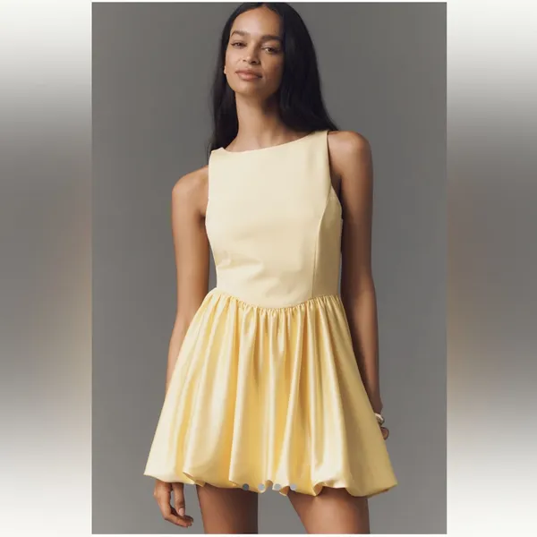 Anthropologie Maeve Boat-Neck Bubble Mini Dress - Image 2