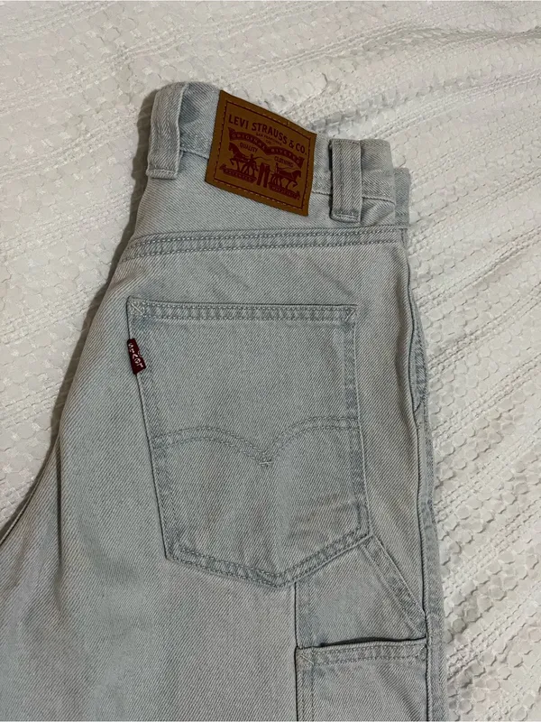 Levi's Women's Wide-Leg Carpenter Jeans Sz 25x31 Light Wash - Image 9