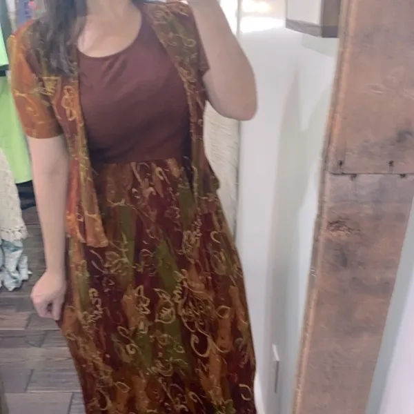 Graphics vintage maxi dress size small Brown - Image 4