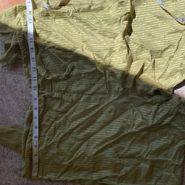 Source Unknown Vintage Pajama Set Olive Green Women Size XL Satin Like Lounge Set Winter - Image 5