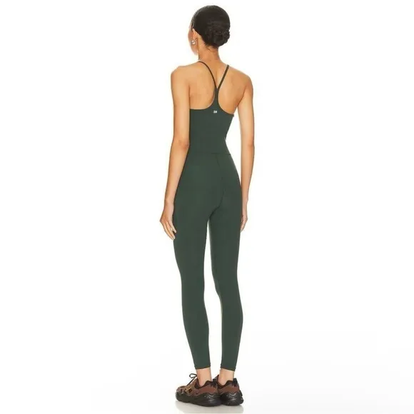 Splits59 Womens Sleeveless Airweight Jumpsuit in‎ Military Green Size Small - Image 3