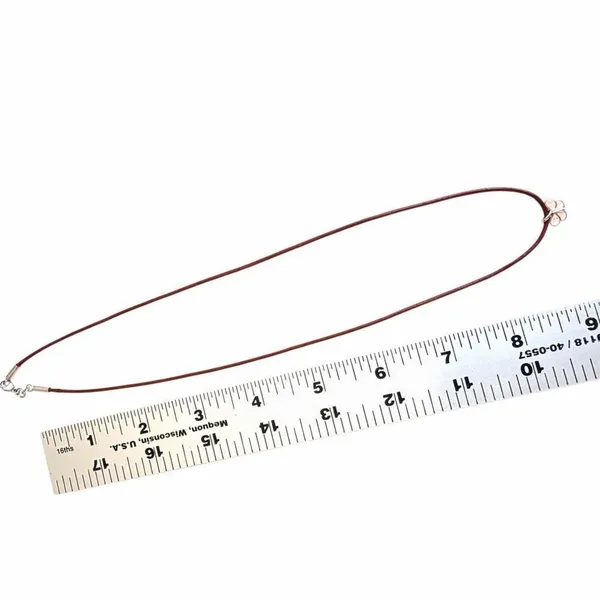 Coach Sterling Silver Pink Enamel Butterfly Necklace Red Leather Cord - Image 8
