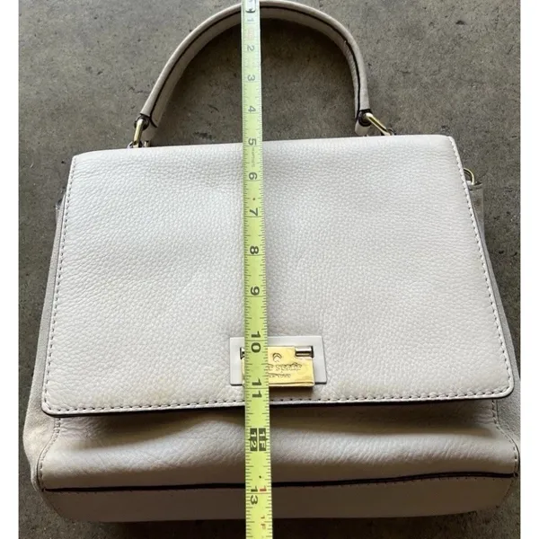 Kate Spade New York MAGNOLIA PARK LARGE LAUREL Tote Leather Bag Purse Cream - Image 4