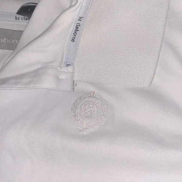 Liz Claiborne vintage white polo top size 2X - Image 5
