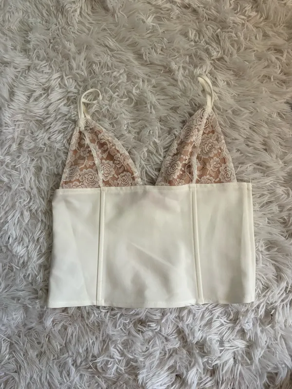 White Edikted Lace Top - Image 2