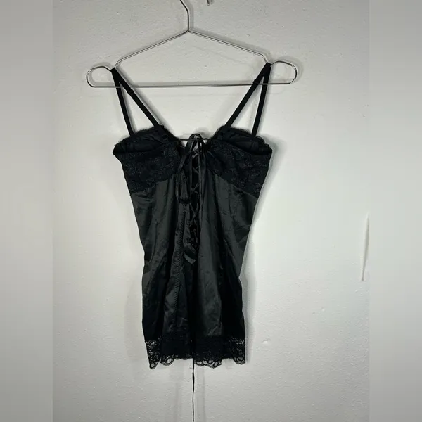 Seductions by Frederick’s of Hollywood Black Lace Corset Bustier Top Size M - Image 3