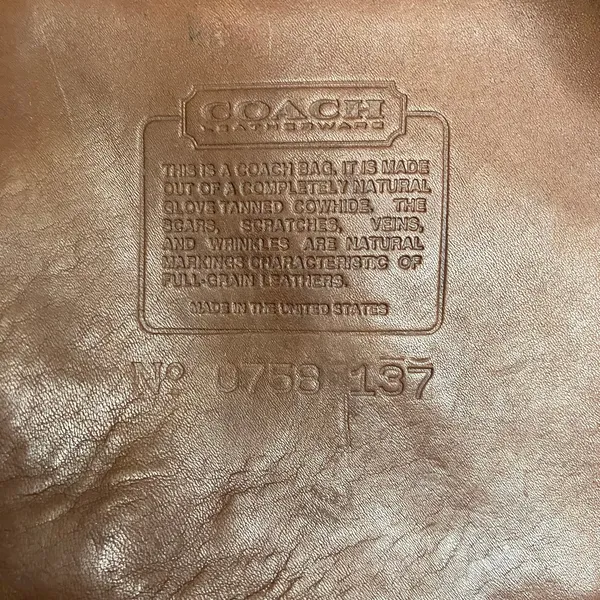 Vintage Coach Flap Drawstring Brown Leather Crossbody - Image 8