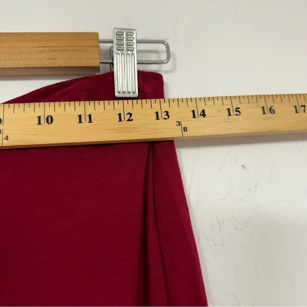 Lovers and Friends Burgundy Red Faux Wrap Mini Skirt Womens M Coquette Luxury - Image 8