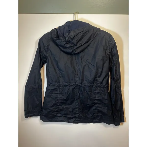 American Rag Navy Blue Women’s Size M Hooded UtilityRaincoat Jacket Lightweight - Image 14