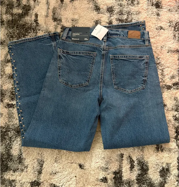 American Eagle studded stovepipe Jean  - Image 2