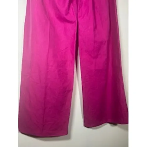 Polo Ralph Lauren Magenta Pink Linen Blend Wide Leg Pants 2 High‎ Rise Trousers - Image 6