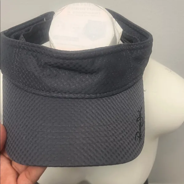 Panama Jack Dark Gray Signature Visor Cap Golf Tennis - Image 3