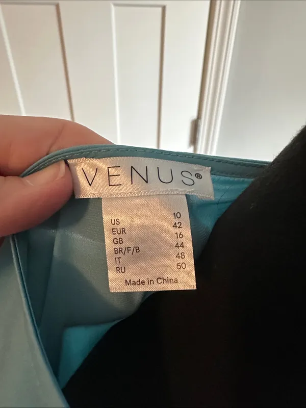 Venus Turquoise Lace Trim Maxi Dress - Image 4