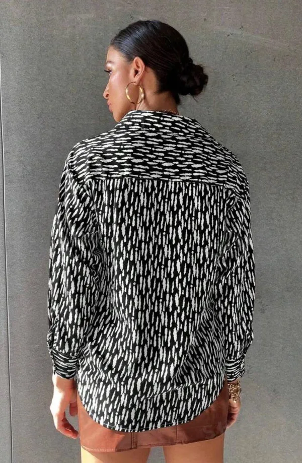 SheIn black and white button up - Image 3